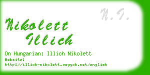 nikolett illich business card